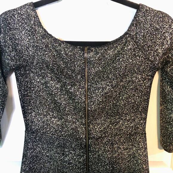 Gianni Bini Gold & Black Short Party Evening Cocktail Dress Sparkly Size XS - Picture 7 of 8